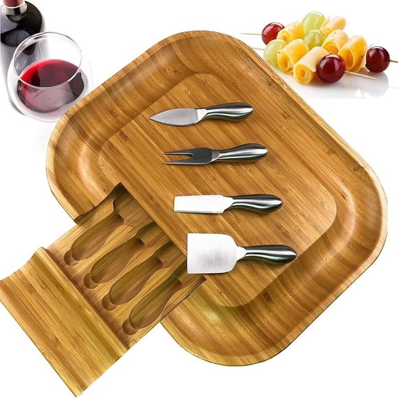 NWOT Large Charcuterie, Cheese and Cutting Board with Tools - Picture 5 of 7